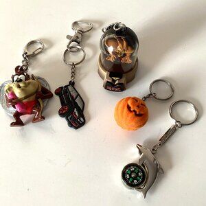An Assortment of Key Chains Pumpkin Fish 1996 Yu-Gi-Oh Exodia Keychain